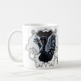 優雅な影の中で：黒い白鳥。 コーヒーマグカップ