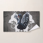 優雅な影の中で：黒い白鳥。 バスタオルセット (ハンドタオル)