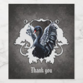 優雅な影の中で:黒い白鳥。 ワインラベル (シングルラベル)