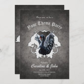 優雅な影の中で：黒い白鳥。 招待状 (正面/裏面)