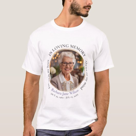 優雅な愛する人の思い出 メモリアル・葬儀の記念品 Tシャツ (正面)