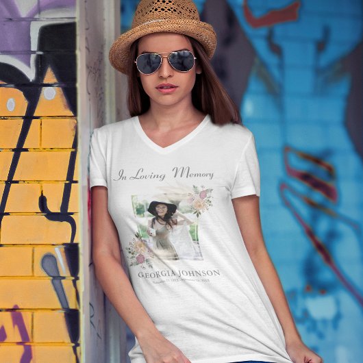 優雅な愛する人の思い出 | 写真追悼Tシャツ Tシャツ