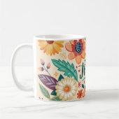 優雅な感謝:のメッセージをインスパイア持つマグカップ コーヒーマグカップ (左)