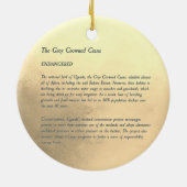 優雅な手色彩の鮮やか灰色の冠クレーン セラミックオーナメント (裏面)