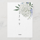 優雅な招待状：1本の大きな白いバラ | ミニマル 招待状 (裏面)