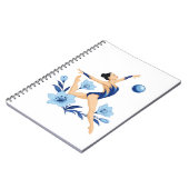 優雅な新体操選手と花 ノートブック (左側)