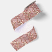 優雅な日本梅の花着物リボン サテンリボン (裏面)