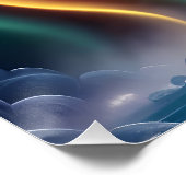 優雅な明るい虹の滝 ポスター (コーナー)