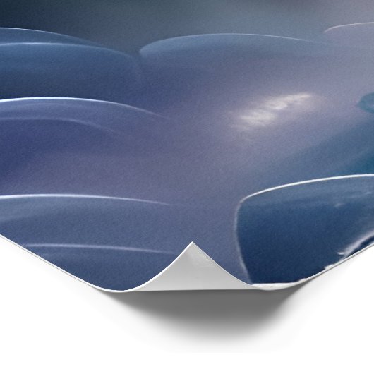 優雅な明るい虹の滝 ポスター (角)