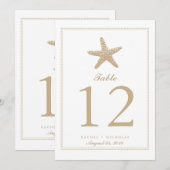 優雅な星魚 | テーブル番号 招待状 (正面/裏面)