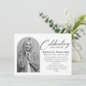 優雅な書道による人生の祝いと追悼 招待状 (スタンド正面)