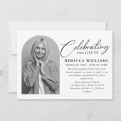 優雅な書道による人生の祝いと追悼 招待状 (正面)