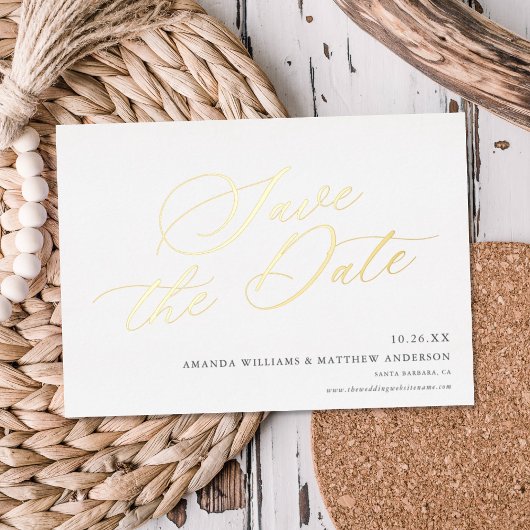 優雅な書道写真なし日付を保存実在 箔招待状