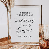 優雅な書道 天から見守る記念 ポスター