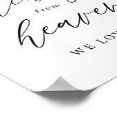 優雅な書道 天から見守る記念 ポスター (角)