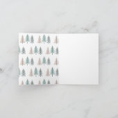 優雅な最も素晴らしい時間のクリスマスツリー シーズンカード (内部)