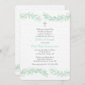 優雅な枝の宗教的招待状 招待状 (正面/裏面)