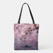 優雅な桜の水面映りトートバッグ | トートバッグ (裏面)