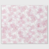優雅な桜の花の水彩画ハンドペイント ラッピングペーパー (フラット)
