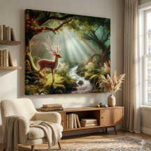 優雅な森の鹿の森での様子