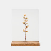 優雅な植物の葉の枝 アクリルサイン (正面)