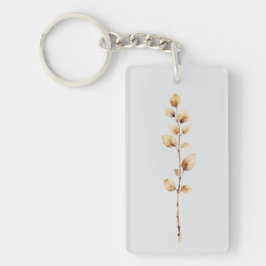 優雅な植物の葉の枝 キーホルダー