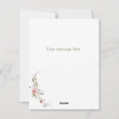 優雅な植物デザイン 復活の喜び イースター シーズンカード (裏面)