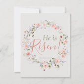 優雅な植物デザイン 復活の喜び イースター シーズンカード (正面)