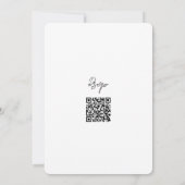 優雅な植物紋章とRSVPコード ウェディング 招待状 (裏面)