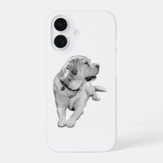 優雅な横顔 ラブラドール iPhone 16ケース (裏面)