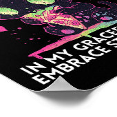 優雅な歩幅で私はストイックなエレガンス猫を受け入れる ポスター (角)