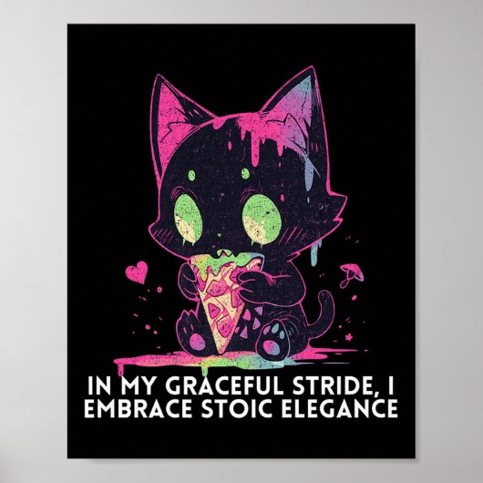 優雅な歩幅で私はストイックなエレガンス猫を受け入れる ポスター (正面)