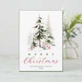 優雅な水彩の松の木 クリスマス (スタンド正面)