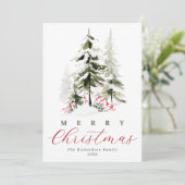 優雅な水彩の松の木 クリスマス (スタンド正面)
