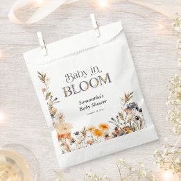 優雅な水彩の秋の野の花と咲く赤ちゃん Baby in Bloom フェイバーバッグ