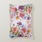 優雅な水彩フローラアクセント枕 アクセントクッション (正面(垂直))
