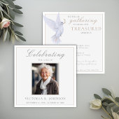 優雅な水彩画の白い鳩　生命の祝い 招待状