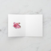 優雅な水彩画の野の花グリーティングカード カード (内部)