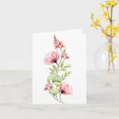 優雅な水彩画の野の花グリーティングカード カード (黄色い花)