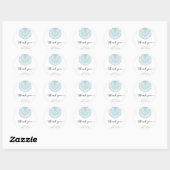 優雅な水彩画の青い貝殻のウェディングシャワー ラウンドシール (シート)