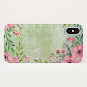 優雅な水彩花とトンボのデザイン Case-Mate iPhoneケース (裏面(横))