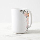 優雅な水彩花束と植物画 コーヒーマグカップ (正面右)