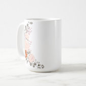 優雅な水彩花束と植物画 コーヒーマグカップ (正面左)