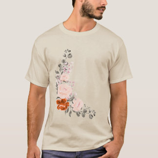 優雅な水彩花束と植物画 Tシャツ