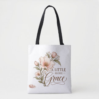 優雅な水彩花柄トートバッグ A Little More Grace トートバッグ