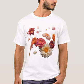 優雅な浮遊野の花ブーケTシャツ Tシャツ
