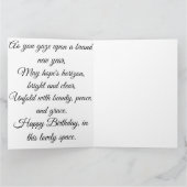 優雅な湖畔の誕生日 カード (内部)