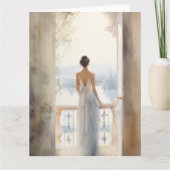 優雅な湖畔の誕生日 カード (正面)