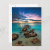 優雅な湾の上の美しい夕日 |タークス&カイコス ポストカード (正面/裏面)
