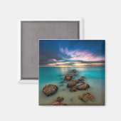 優雅な湾の上の美しい夕日 |タークス&カイコス マグネット (正面/裏面)